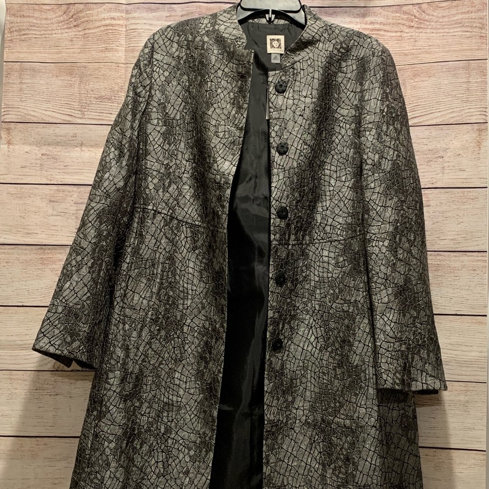 🆕Anne Klein Jacquard Topper Jacket SZ Medi…